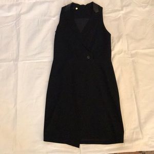 Collective black vest knee length dress